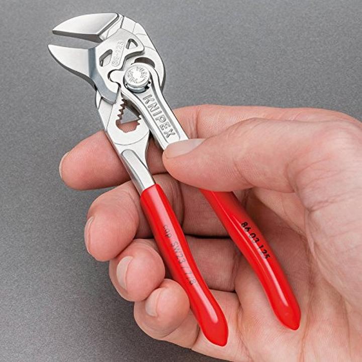 Produktbild Knipex Mini-Zangenschlüssel Zange und Schraubenschlüssel in einem Werkzeug 86 03 125 (125 mm)