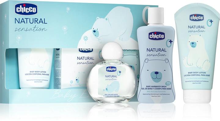 Actual product image Chicco Set 3 (1 x shampoo & body bath without tears 200ml / 1 x body lotion 150ml / 1 x scented water