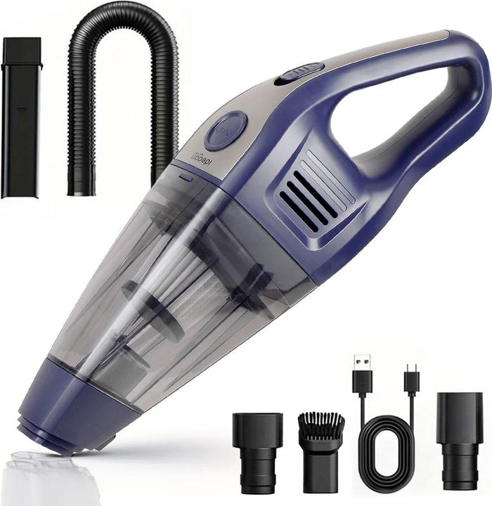 Produktbild Ideoon Akku Handstaubsauger 15000Pa stark – Beutelloser Tischstaubsauger leise mit Brushless Motor