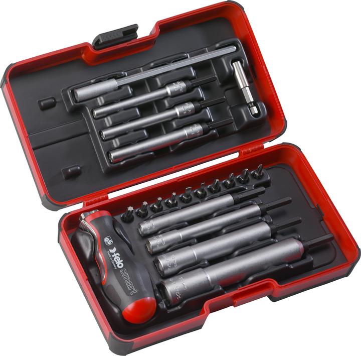 Produktbild Felo smart Evo M-Tec - Satz mit Steckschlüsseln,Bits, Zubehör, XL-Strongbox 20-tlg (20 Teile)