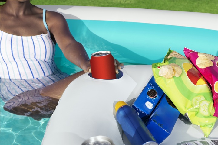 Image du produit Bestway Piscine familiale gonflable avec console centrale amovible Sippin' Summer™ 2,18 m x 2,18 m x 48 cm
