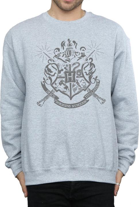 Actual product image Mens Hogwarts Badge Wands Sweatshirt (L)