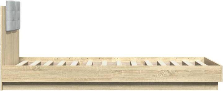 Actual product image vidaXL Bed frame with Sonoma oak headboard (90 x 200 cm)
