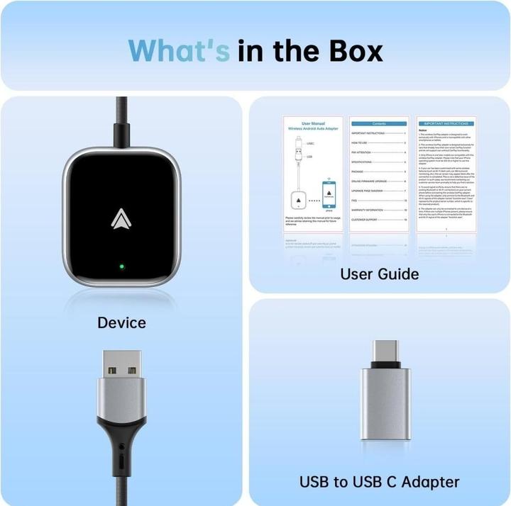 Actual product image PowerGuard Wireless Android Auto Adapter