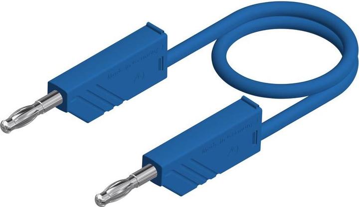 Produktbild Hirschmann Test & Measurement Laborkabel Silikon 10A Messing verzinnt 500mm 1mm² Blau