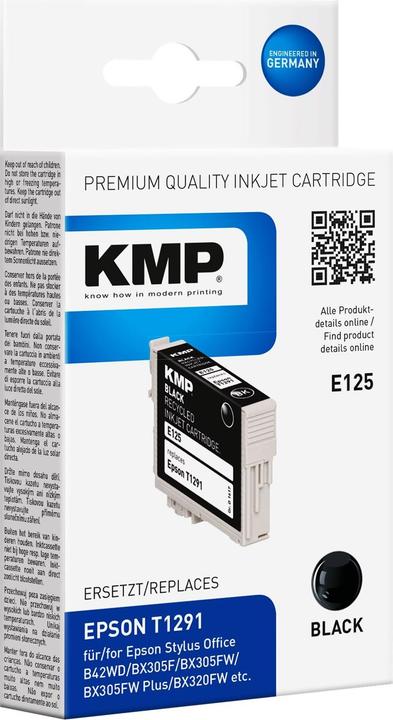 Produktbild KMP E125 Tintenpatrone kompatibel mit Epson T 129 (BK)