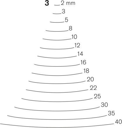 Actual product image Gouge straight flat-hollow Stitch 3 25 mm (25 mm)