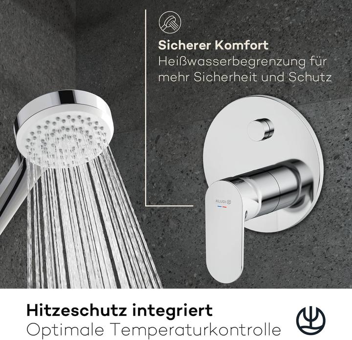 Produktbild Kludi X1 Unterputz Wannefüll-& Brause-Einhandmischer, push & switch