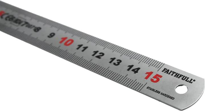 Immagine prodotto Faithfull Messlatte Matt Silver (15 cm, Acciaio)