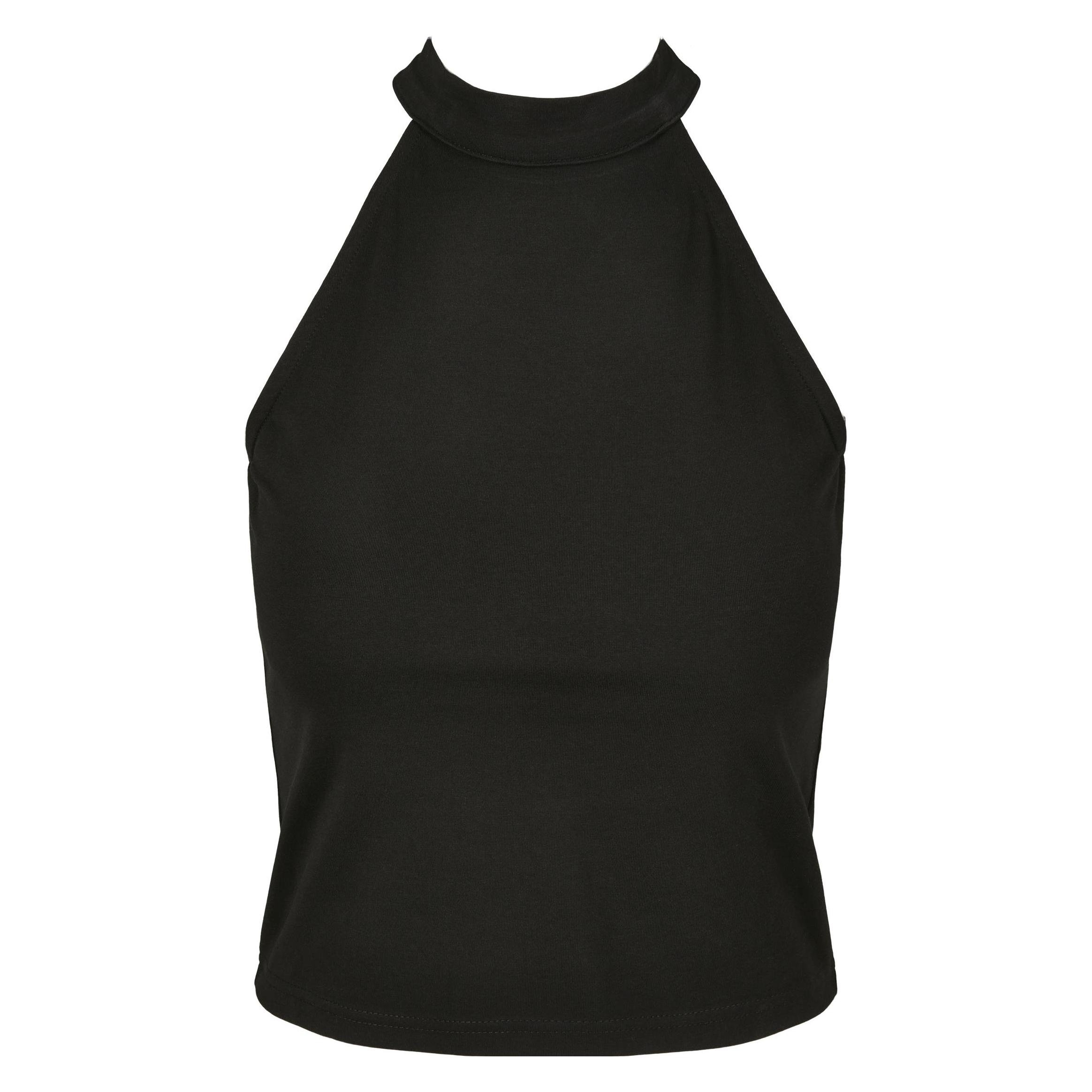 Build Your Brand, Damen, Shirts, Ladies' Turtleneck Short Top, Schwarz, (3XL)