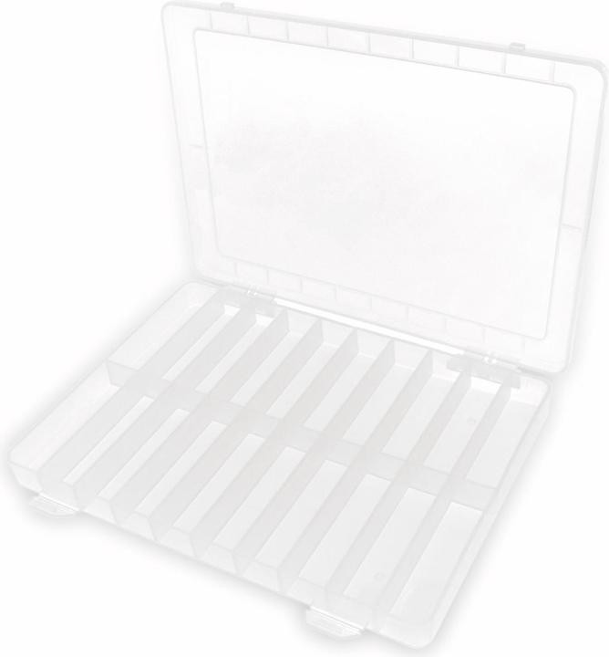 Pollin Electronic Sortimentsbox, 252x188x24, 20 Fächer, PP, transparent