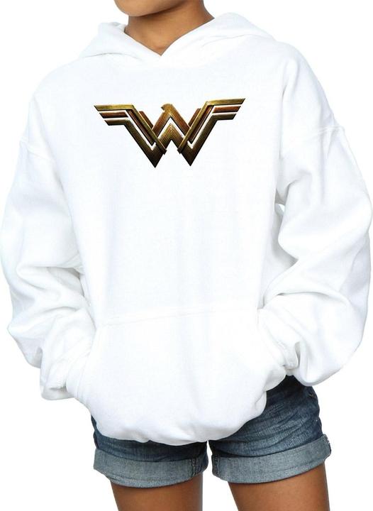 Immagine prodotto Justice League Movie Wonder Woman Emblem Felpa con Cappuccio Ragazze (152, 158)