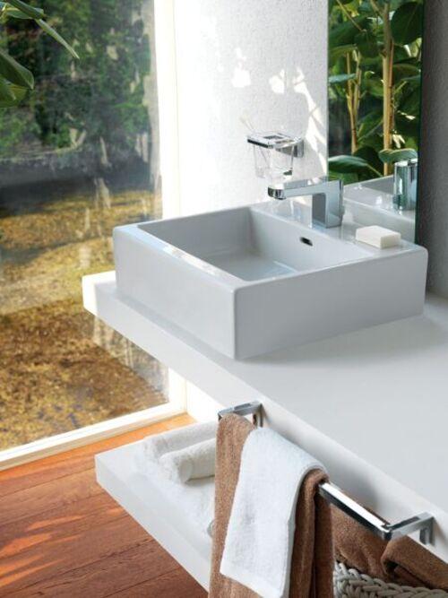 Produktbild Laufen Living City Aufsatzwaschtisch, 1 Hahnloch mittig, mit Überlauf, 500x460mm, weiss (584 mm, 500 mm)
