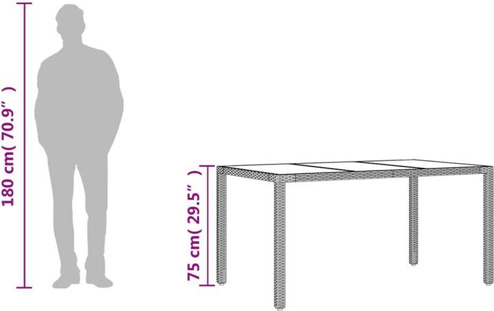 Produktbild vidaXL Gartentisch (150 x 90 x 75 cm)