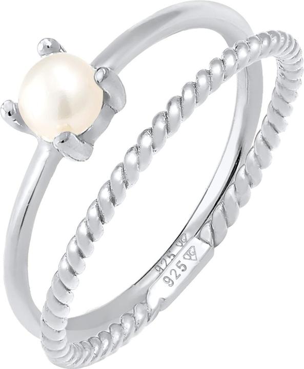 Immagine prodotto Elli Anello PREMIUM Set di anelli con perle ritorte in argento 925 (52, 925 Argento)