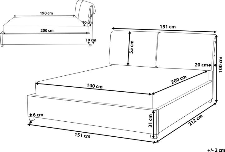 Actual product image Beliani Belfort (140 x 200 cm)