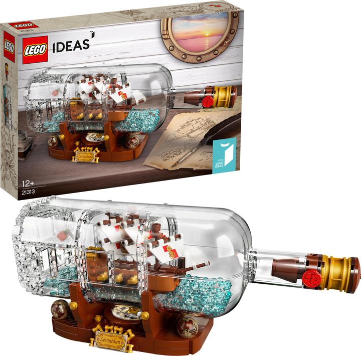 Actual product image LEGO Ideas ship in a bottle (21313, LEGO Ideas, LEGO Rare sets)