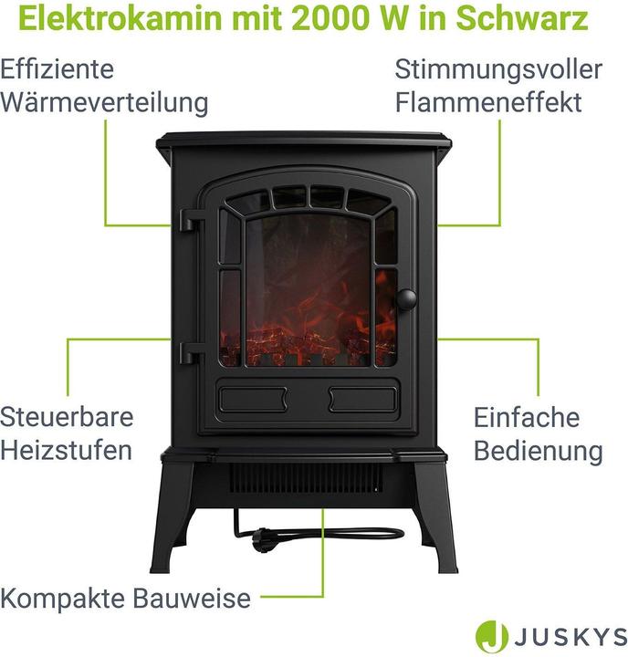 Image du produit Juskys Elektrokamin