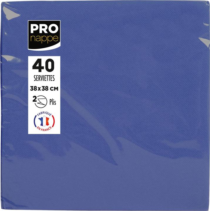PROnappe marineblau 2-lagig 19,0 x 19,0 cm 40 St. (40 pz., 38 x 38 cm)