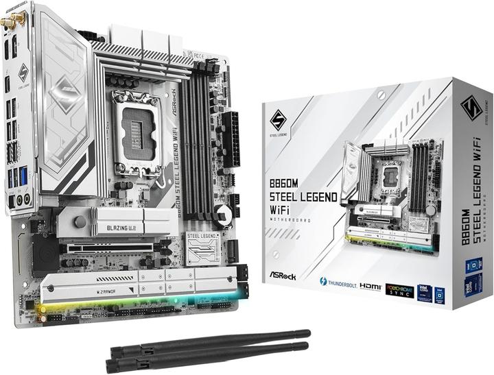 Productafbeelding AsRock B860M Steel Legend WiFi DDR5 Intel S detailhandel (LGA 1851, Intel B860, mATX)