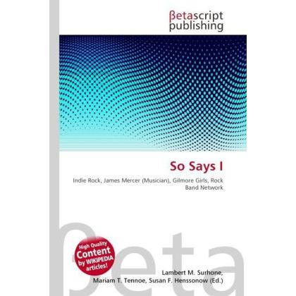 So Says I, Fachbücher