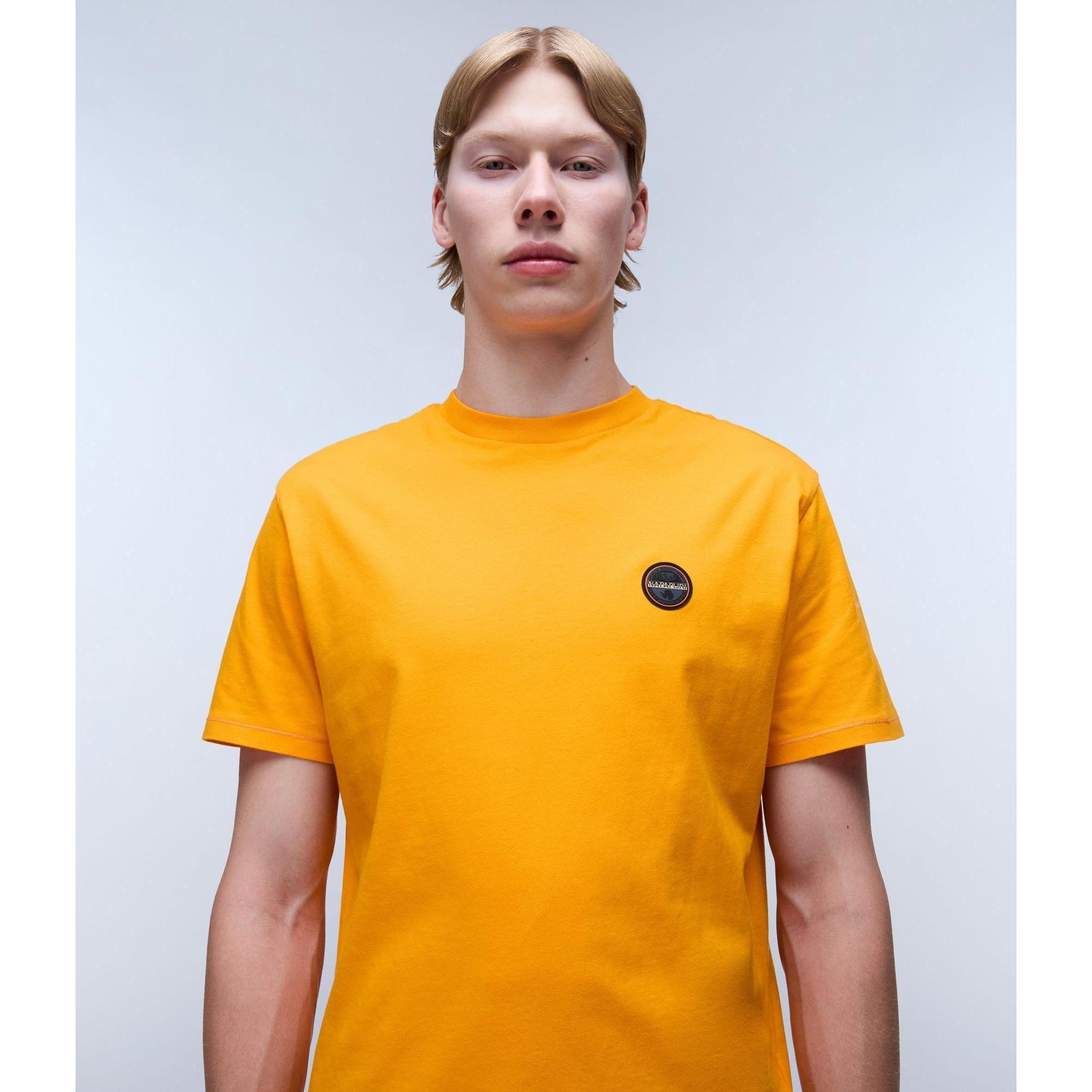 Thumbnail - Napapijri, Herren, Shirt, t-shirt s-badge, Orange, (XL)
