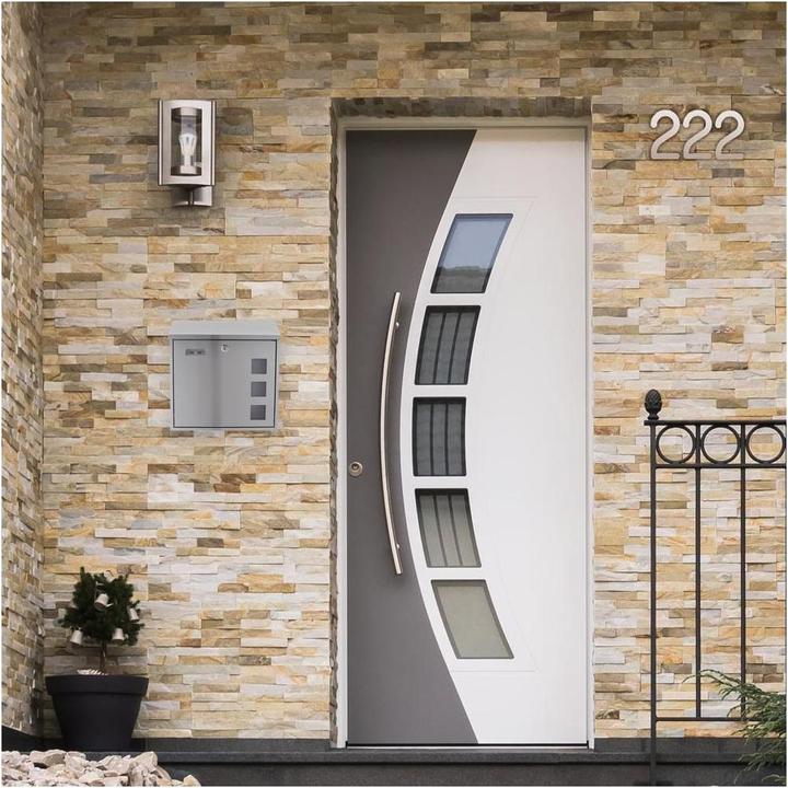 Produktbild Rottner Briefkasten Muro INOX Edelstahl Zylinderschloss 2 Schlüssel Namensschildhalter Sichtfenster