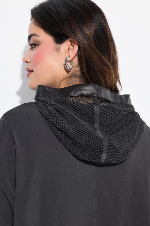 Produktbild Angel of Style Long-Sweatshirt, oversized, Netz-Kapuze (46)