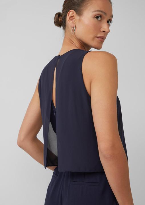 Produktbild S.Oliver Overall Ärmelloser Jumpsuit mit Chiffon-Layer (42)