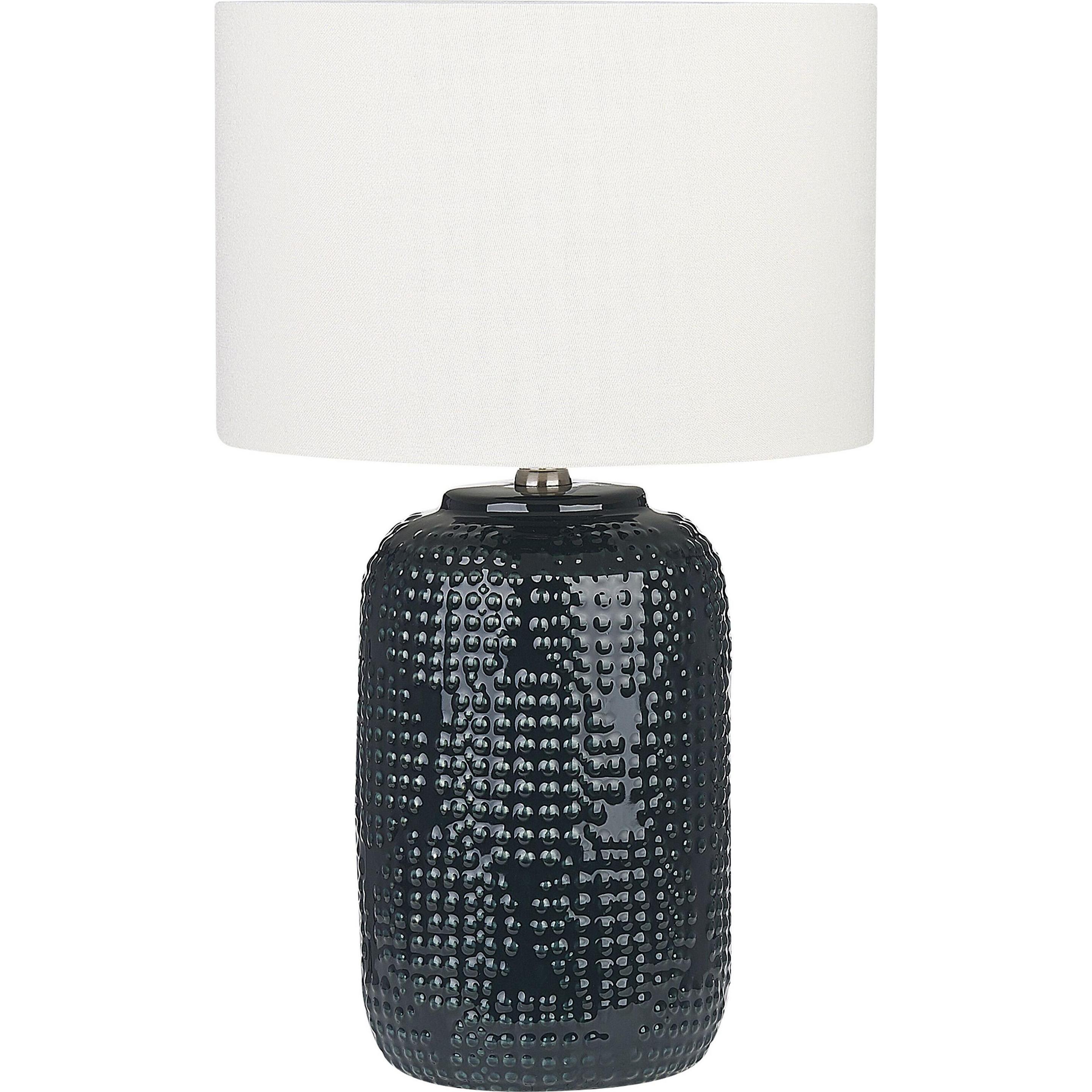 Beliani, Tafellamp, Tafellamp Keramiek Donkerblauw 47 cm MUSSEL