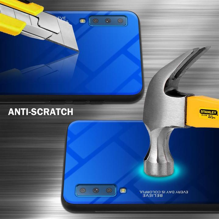 Actual product image Cadorabo TPU 2 colors glass cover (Samsung Galaxy A7 (2018))