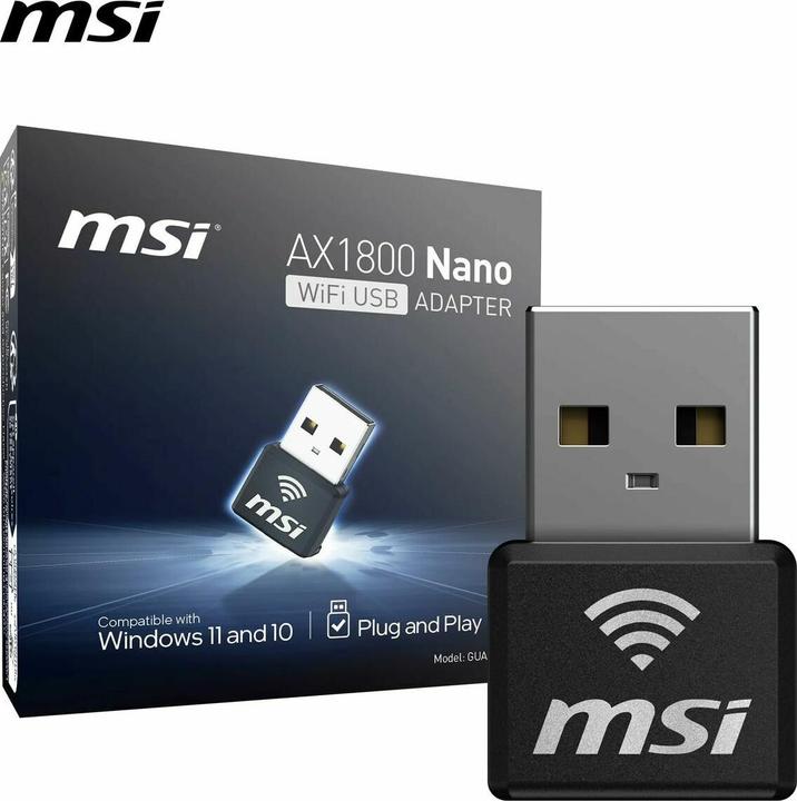 Actual product image MSI AX 1800 Nano (USB, USB 2.0)
