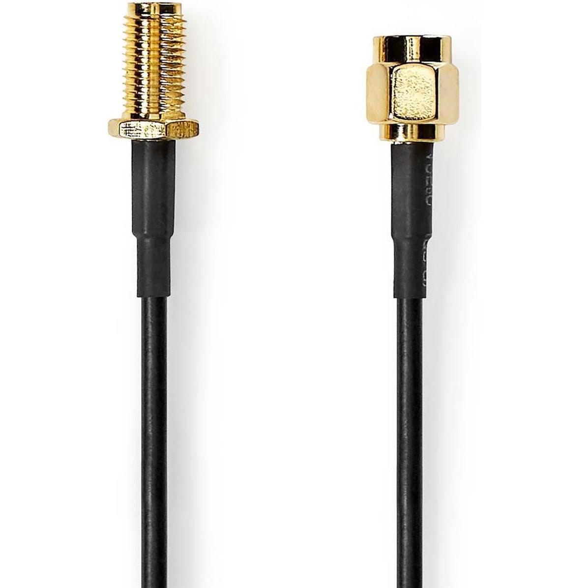 Nedis Cavo antenna Spina SMA Presa SMA Placcato oro 50 Ohm Schermato individualmente 5,00 m (Cavi antenna), Cavo antenna