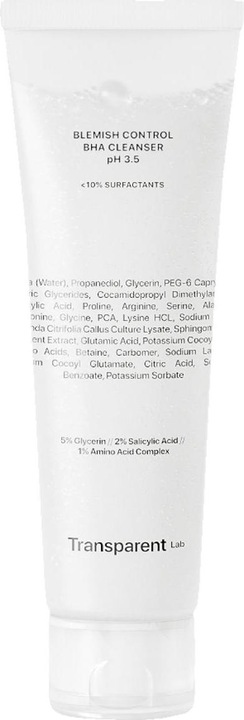 Immagine prodotto Transparent Lab Blemish Control BHA Cleanser pH 3,5 (Panni pulizia, 150 ml)