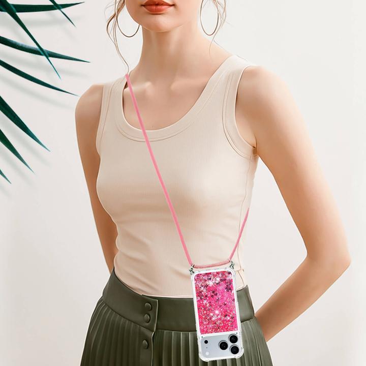 Immagine prodotto Cover-Discount iPhone 17 Pro - Glitzer Hülle mit Kordel (Apple iPhone 17 Pro)