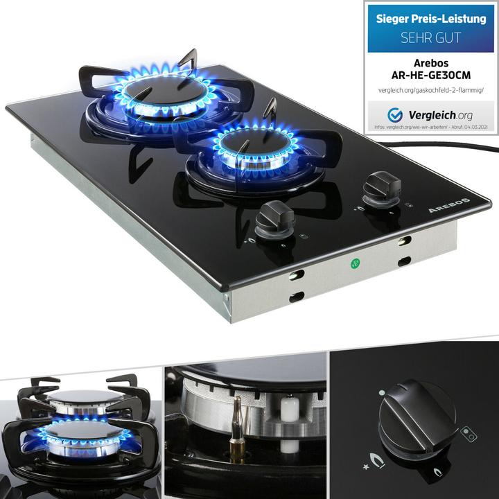 Actual product image Arebos Gas cooker glass