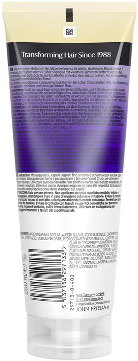 Immagine prodotto John Frieda Violet Crush Shampoo Viola Intenso 250 ml (Shampoo liquido, 250 ml)