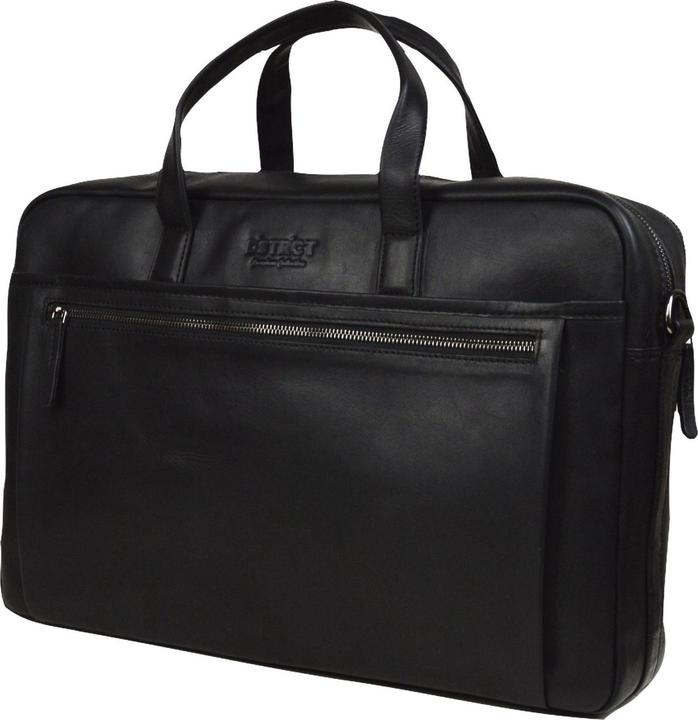 DSTRCT Leren Business Laptoptas - 17 pollici laptopvak met rits - Zwart - Luxe volnerfleder (17")