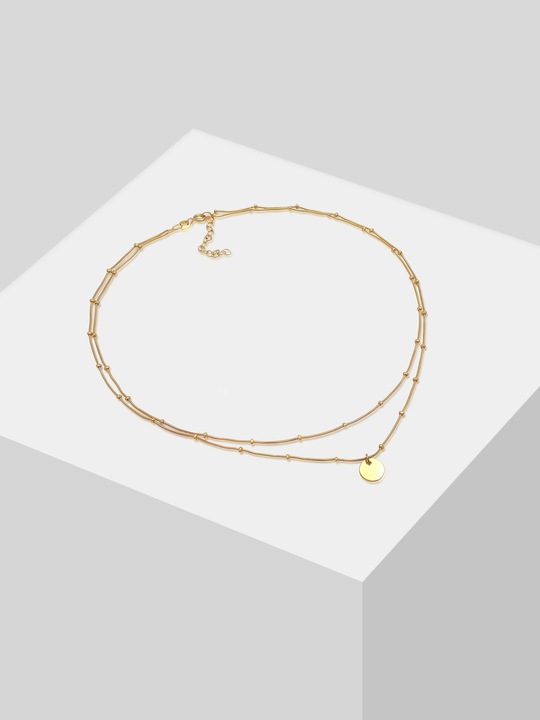 Produktbild Elli Choker Layer Plättchen Kugelkette (Sterling Silber, 38 cm)