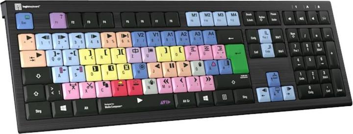 Actual product image Logickeyboard LKB-MCOM4-A2PC-EN Keyboard USB QWERTZ German Black (DE, Cable)
