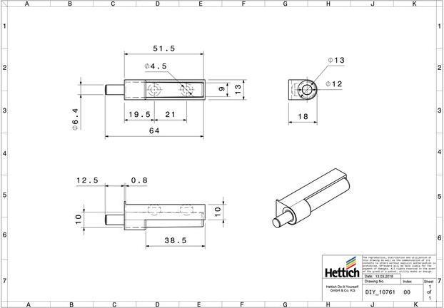 Produktbild Hettich Türdämpfer