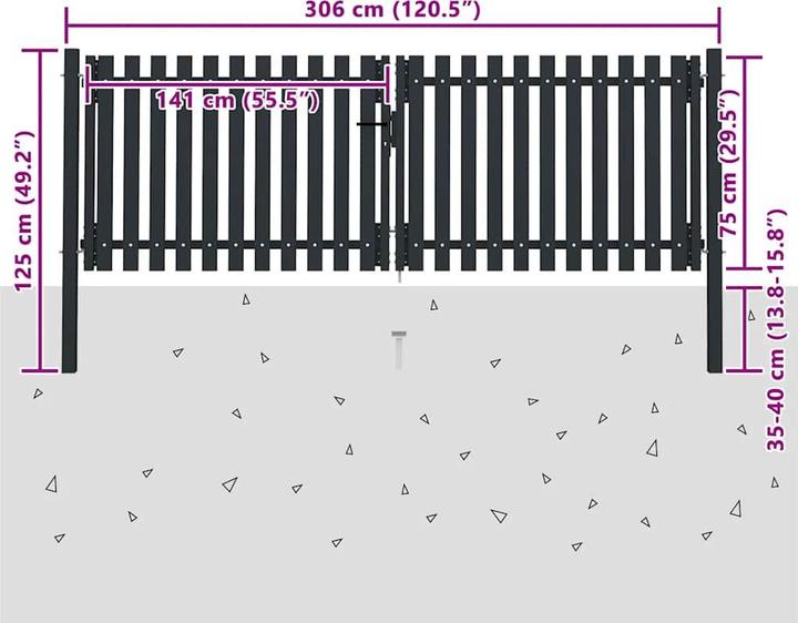 Produktbild vidaXL Zauntor