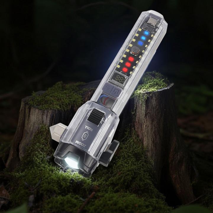 Produktbild Comfort Aid Multifunktions-Taschenlampe mit Hammer & Gurtschneider, Akku (18 cm)