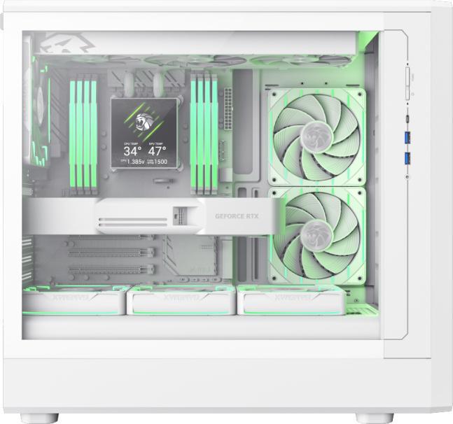 Actual product image GameMax Boitier Moyen Tour ATX Claw 460 avec panneau vitré (Blanc) (ATX, ITX, mATX)