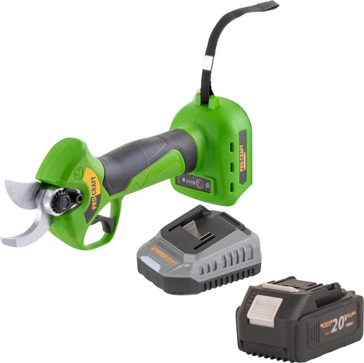 Actual product image Procraft ES28Li bb Akku Astschere Gartenschere 20 V 25 mm + 1x Akku 4,0 Ah + Ladegerät