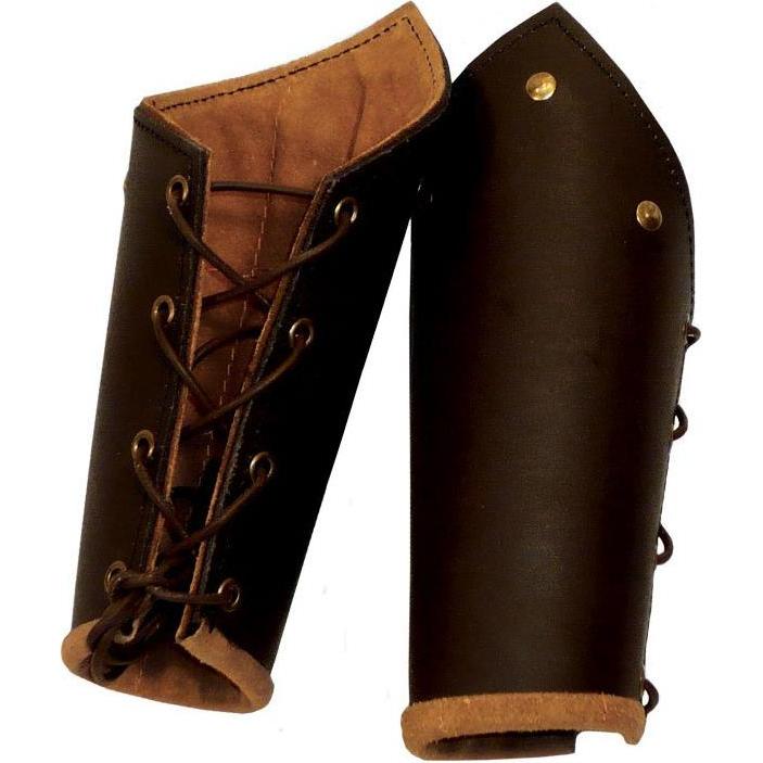 Iron Fortress Lederarmschienen - Hadubrand braun