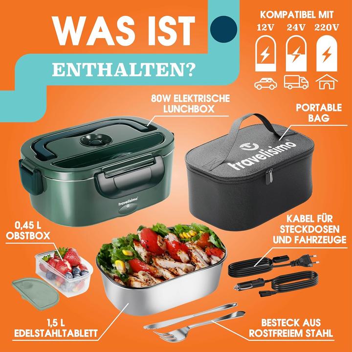 Image du produit Travelisimo Elektrische 3-in-1 Lunchbox für Auto und Arbeit