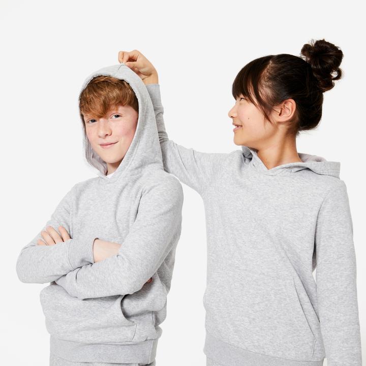 Immagine prodotto Domyos Felpa con cappuccio per bambini - grigio chiaro (140)