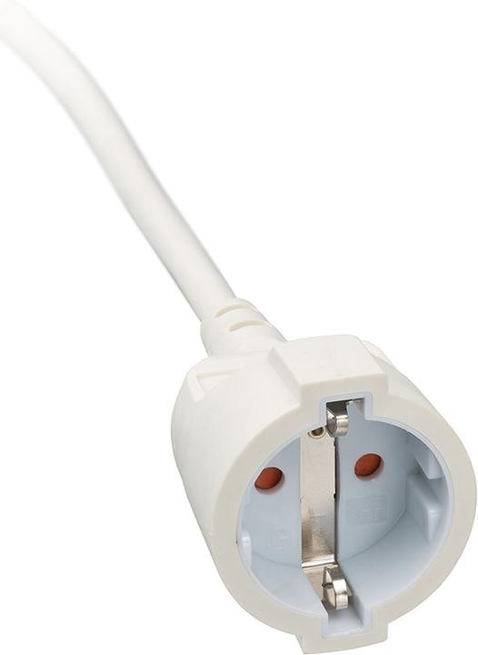 Actual product image Brennenstuhl Short extension cable with angled flat plug 10m H05VV-F3G1.5 white (10 m, CEE 7/3)