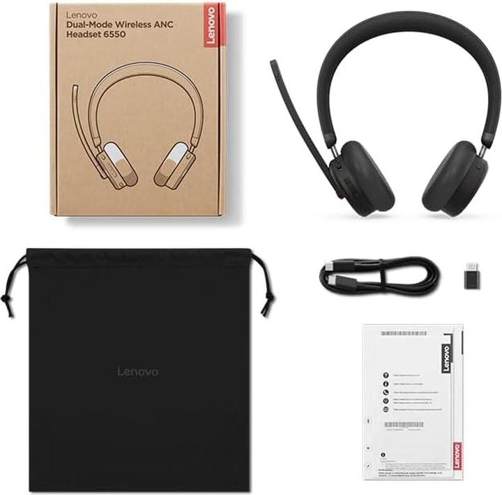 Produktbild Lenovo Dual-Mode Wireless Anc Headset (Kabellos, USB-C, Microsoft Teams)